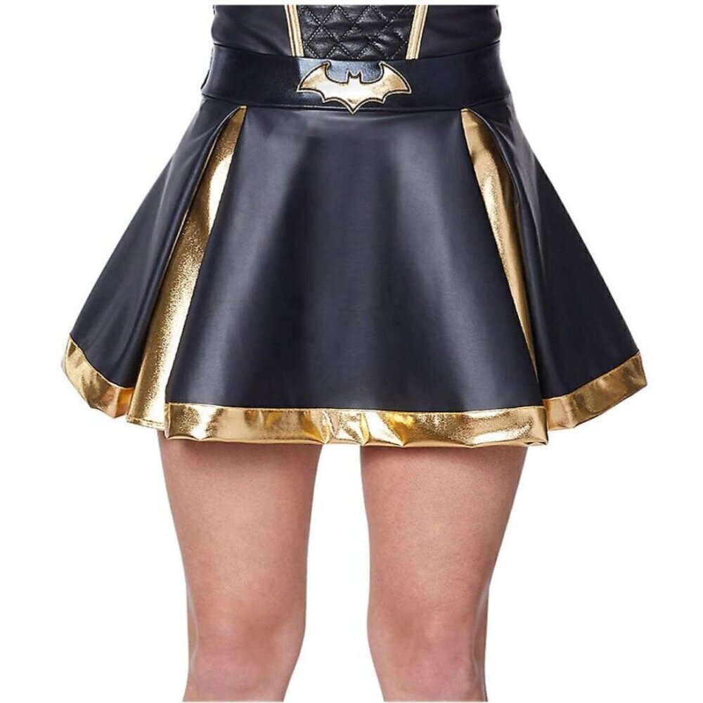 Spirit Halloween DC Comics Bat Girl Black Faux Leather Skirt - Large